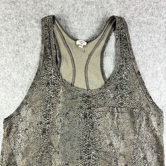 Aritzia Wilfred Tank Top Womens Small Snake Print Pocket Sleeveless Tee Shirt - Picture 2 of 12